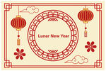 中式新年装饰背景图