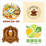 多样美食饮品图标集合