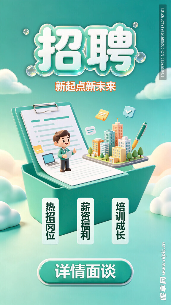 招聘界面展示 海报