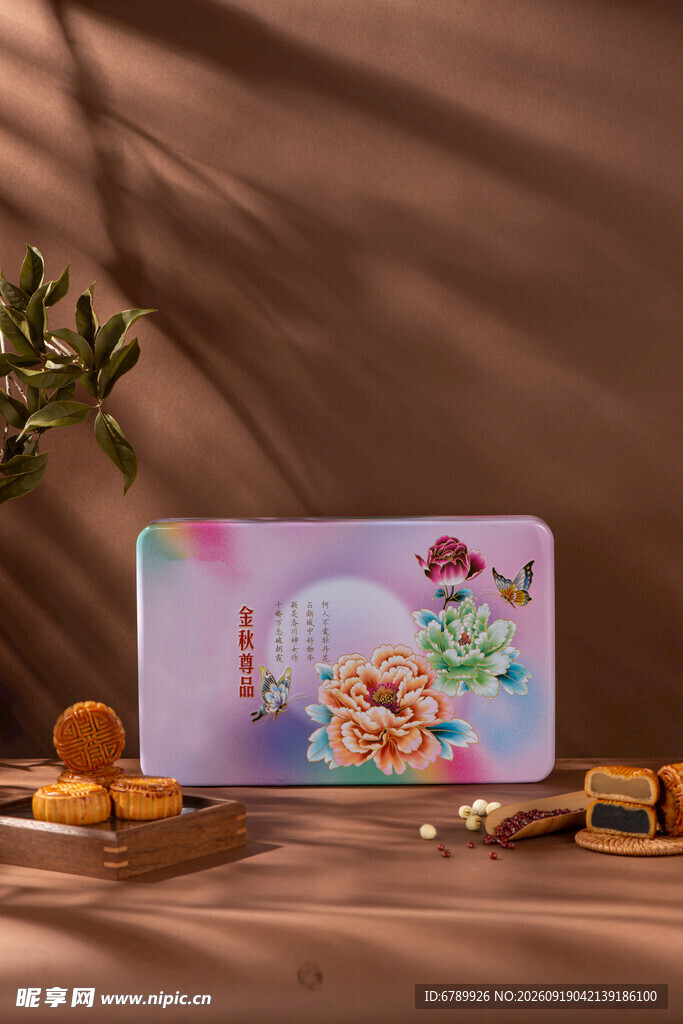 月饼礼盒中秋背景