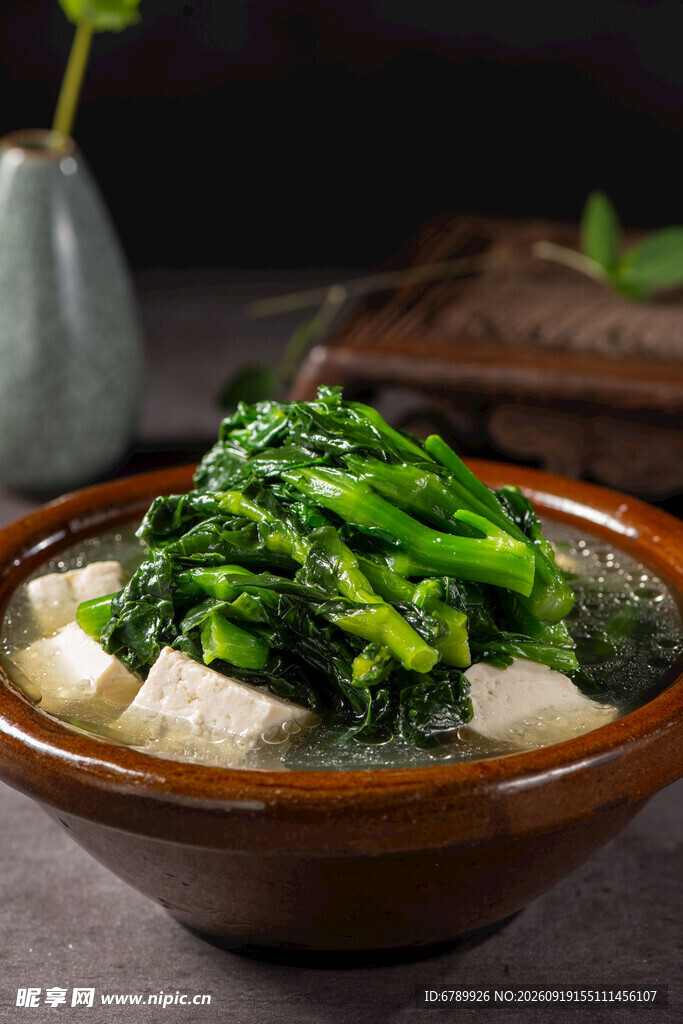菜心烧豆腐