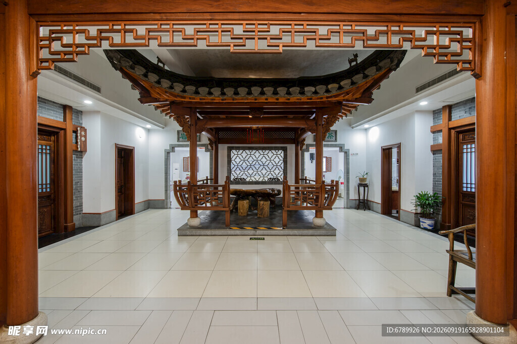 中式传统厅堂建筑景观