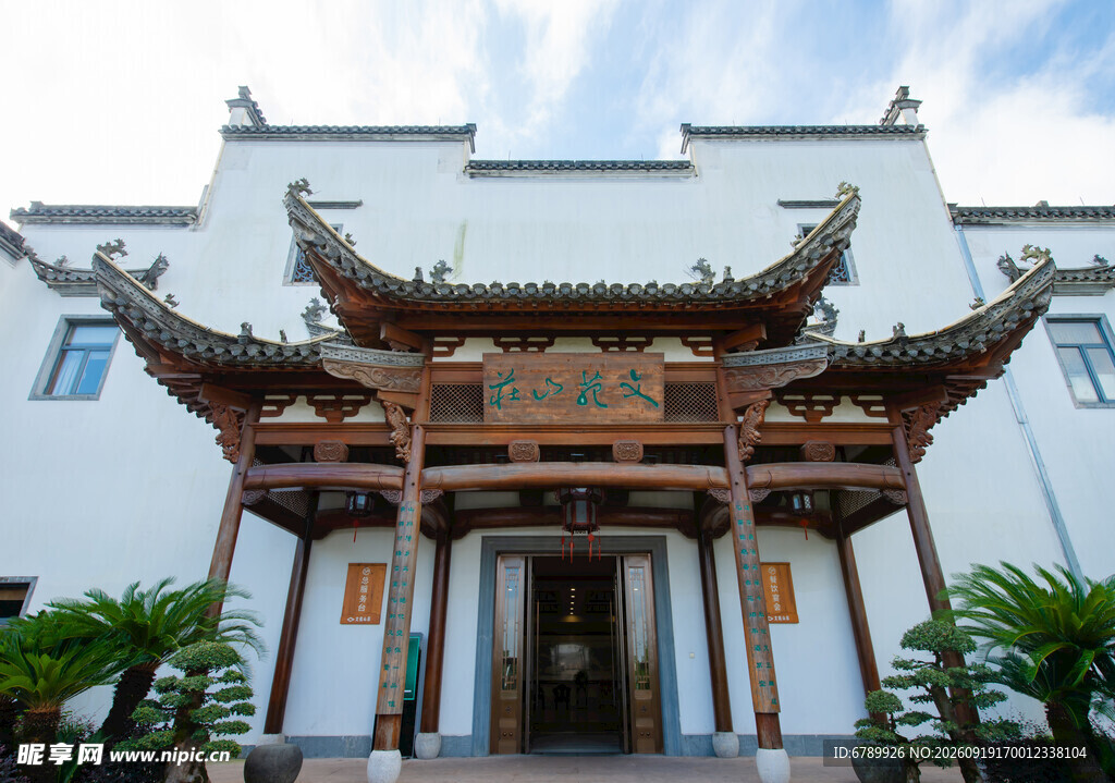 中式古建筑门楼景观
