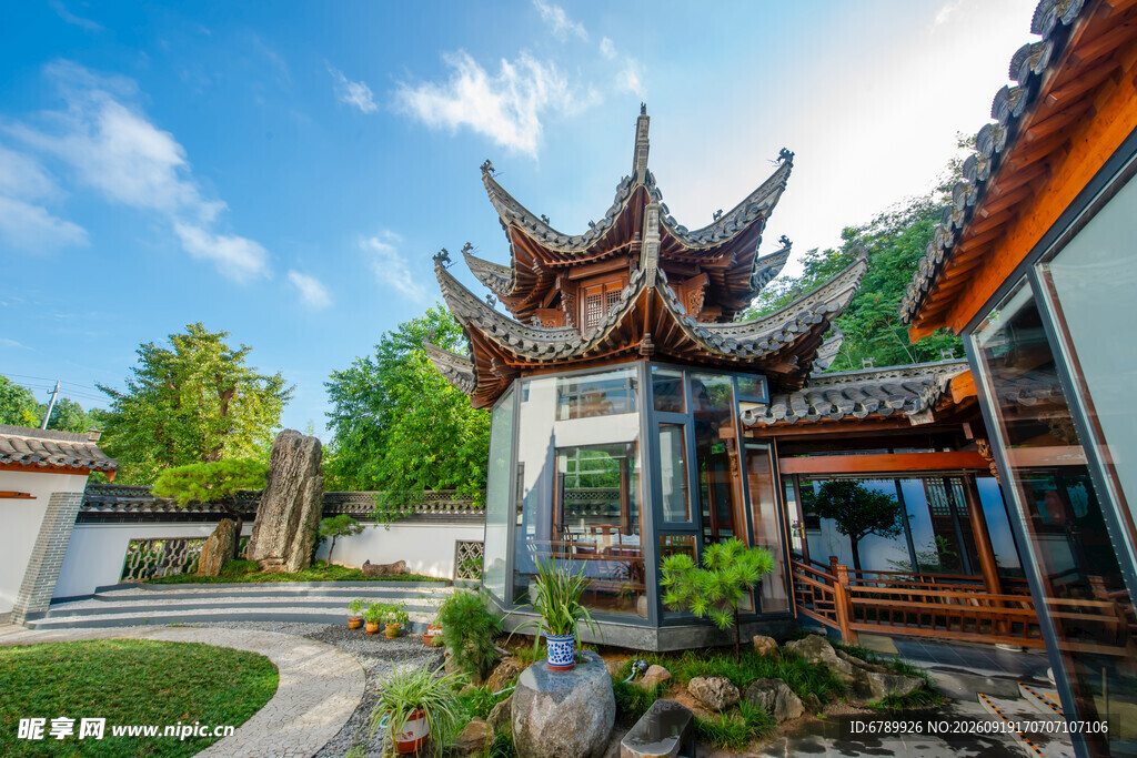 中式古典庭院建筑景观