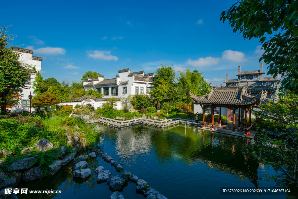 江南水乡庭院美景