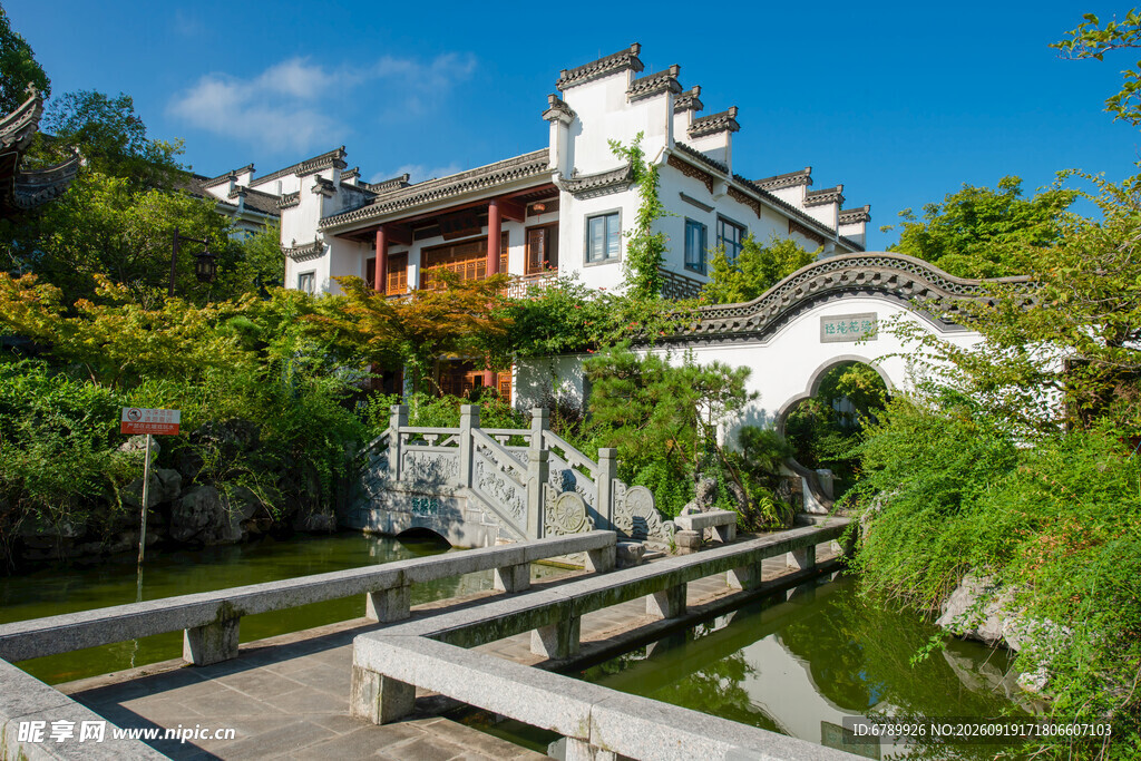 江南水乡中式庭院美景