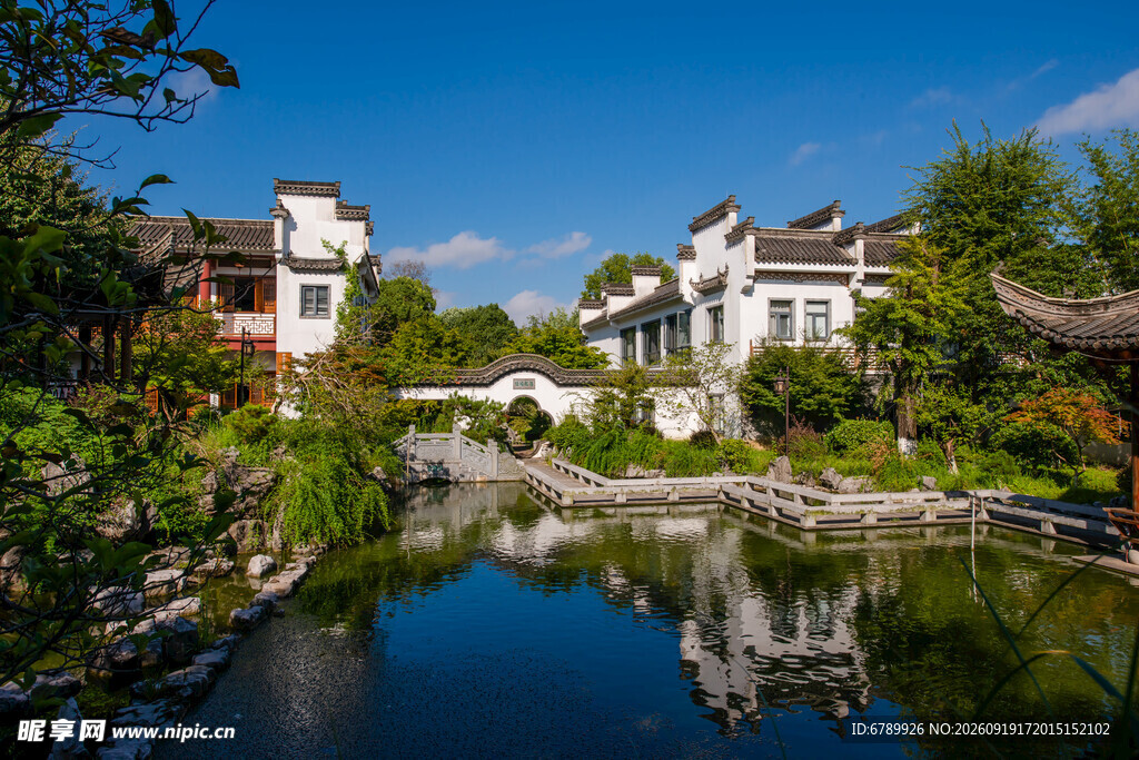 江南水乡庭院美景