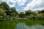 中式园林池塘美景