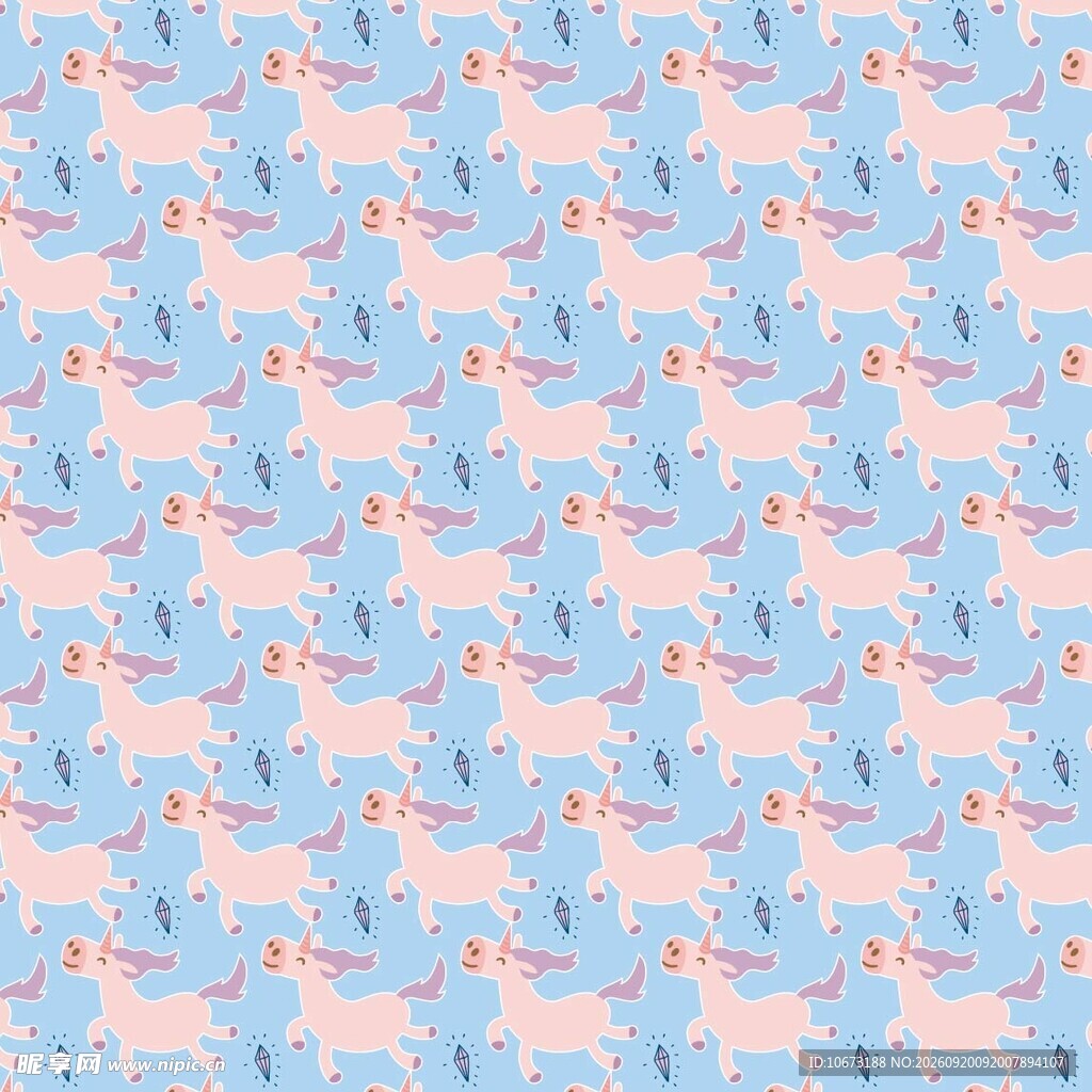 粉色独角兽图案背景