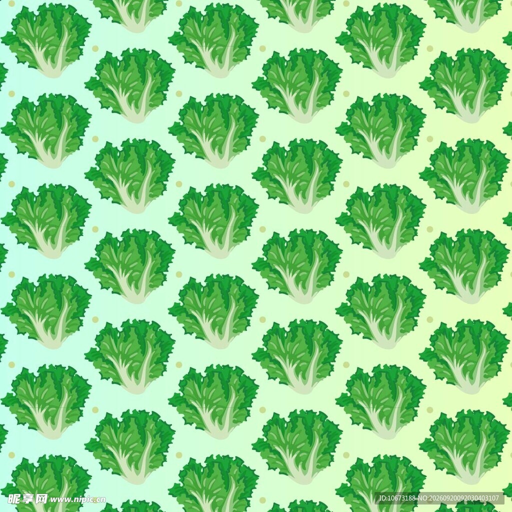 绿叶卷心菜图案背景