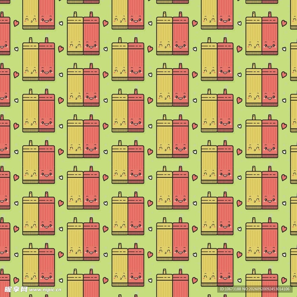 卡通酱料图案背景