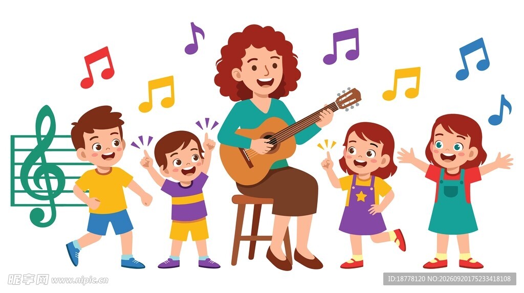 幼教音乐插画