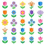 彩色花卉素材