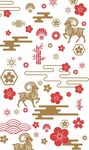 羊年新年剪纸底纹