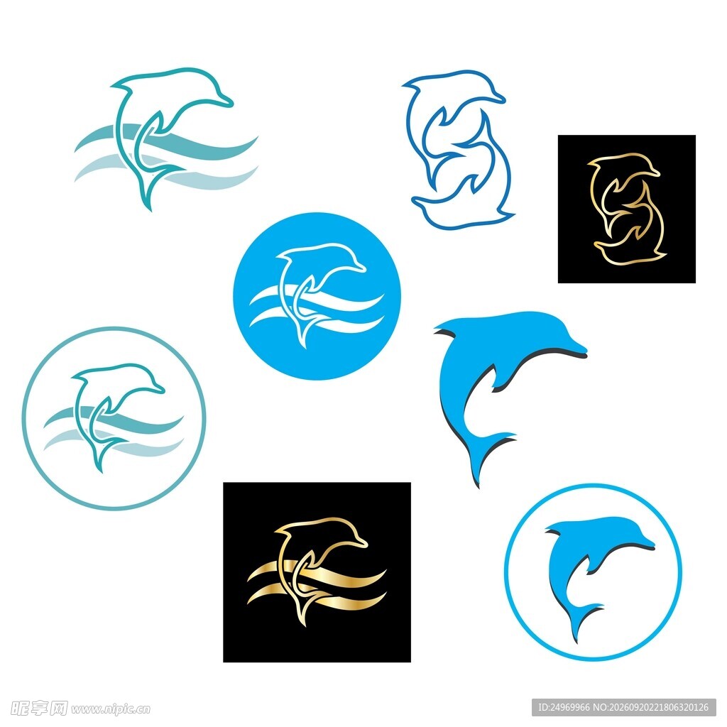 海洋生物标志设计集合