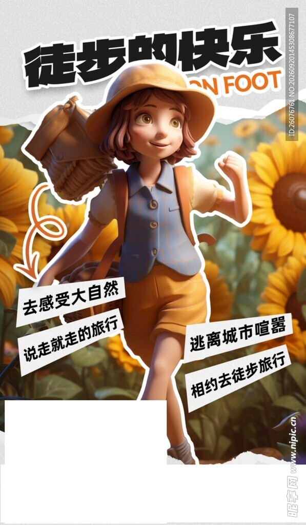 奔跑的快乐少女