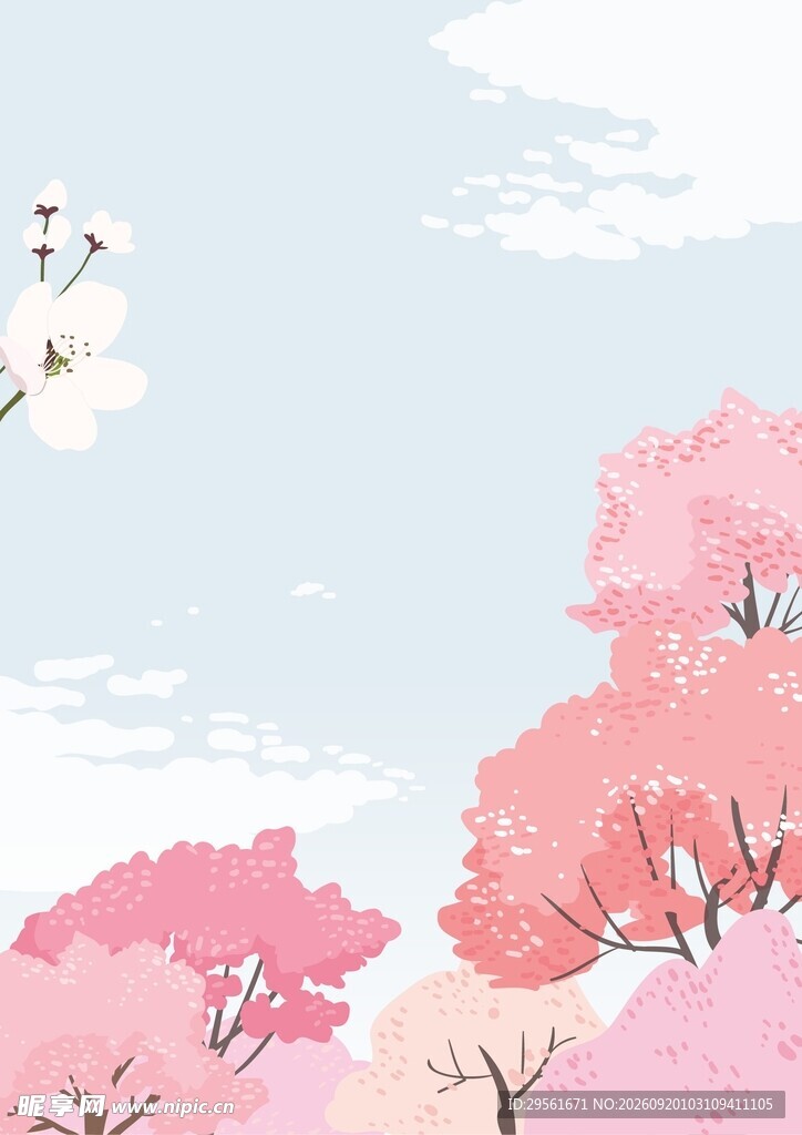 樱花风景背景