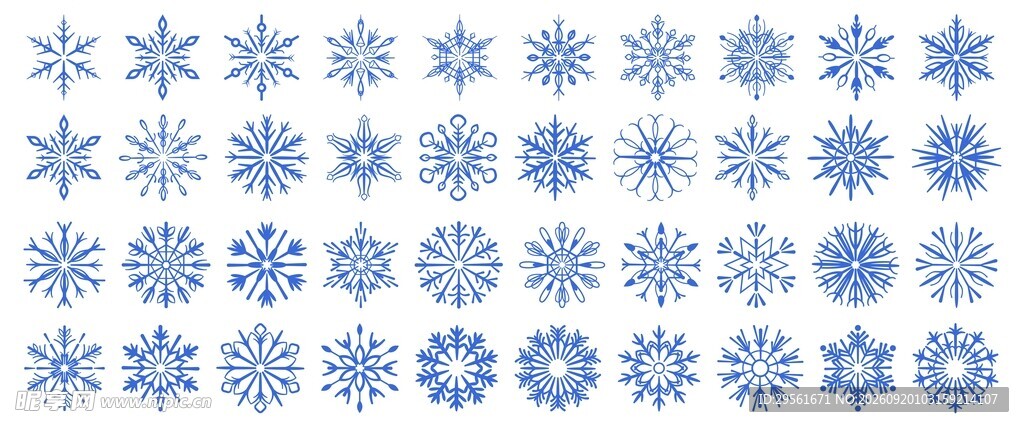 蓝色雪花合集
