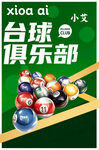 小艾台球俱乐部多彩台球展示