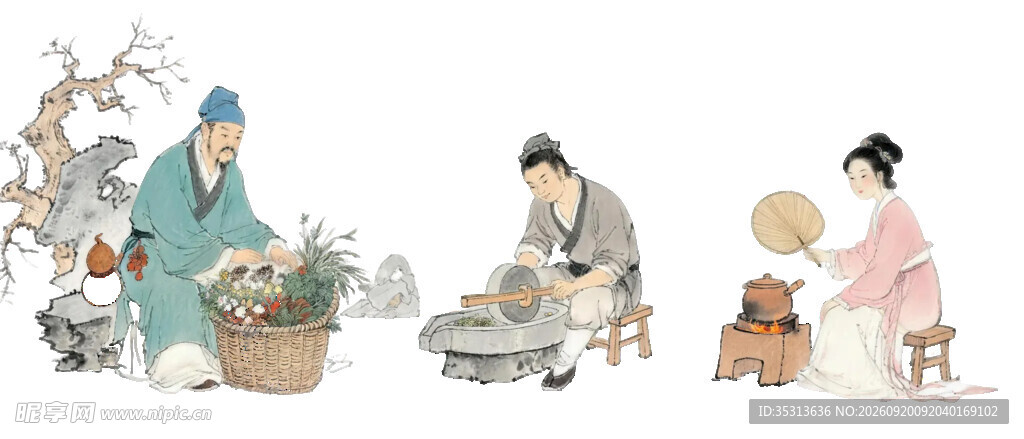 中医药长图