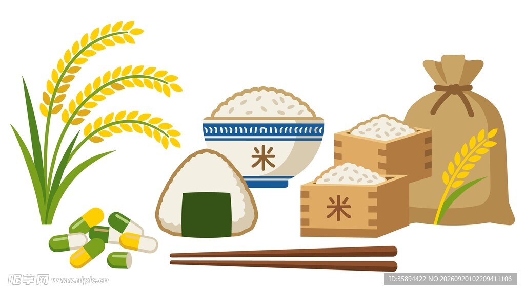 稻米食材素材