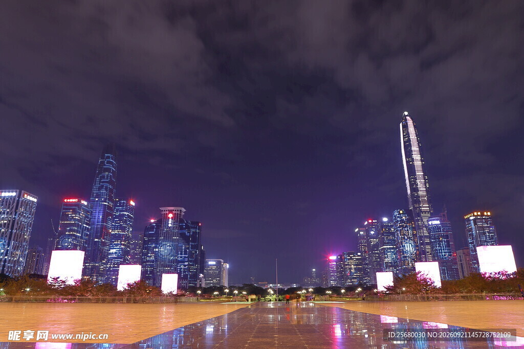 深圳璀璨夜景城市风光