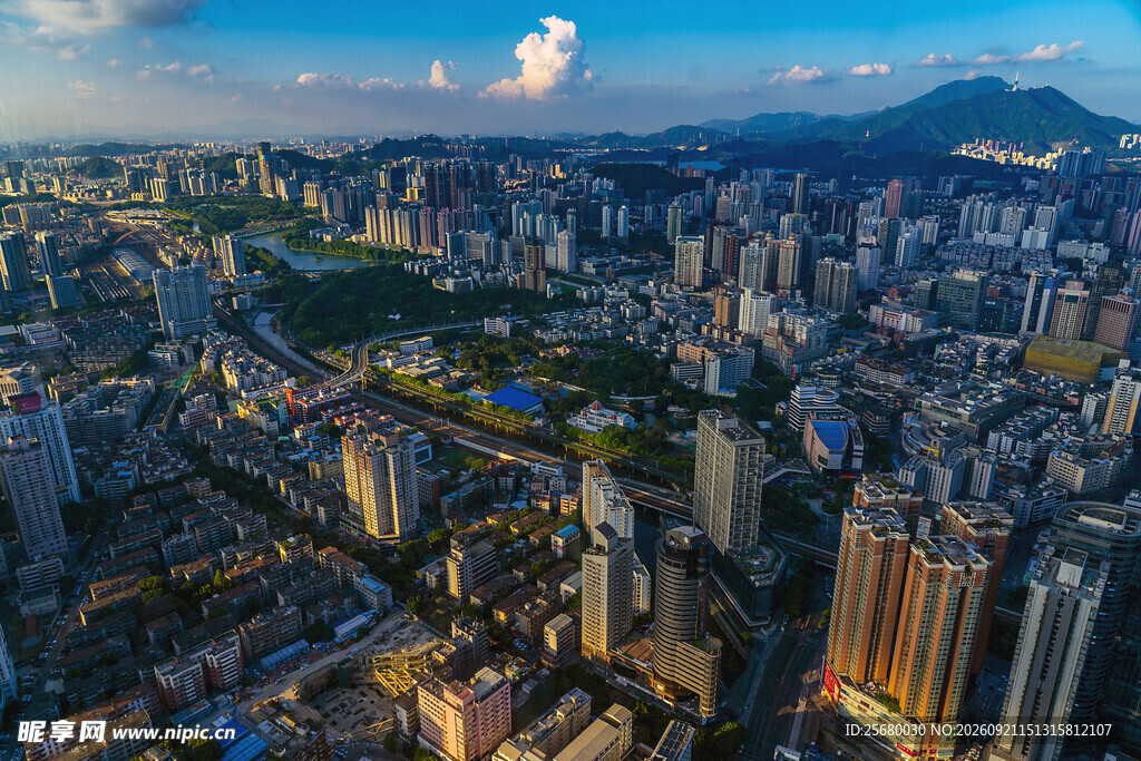 俯瞰繁华都市景观