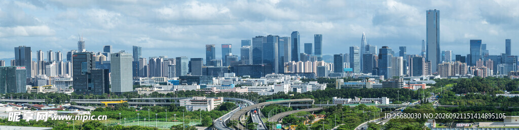 繁华都市天际线景观