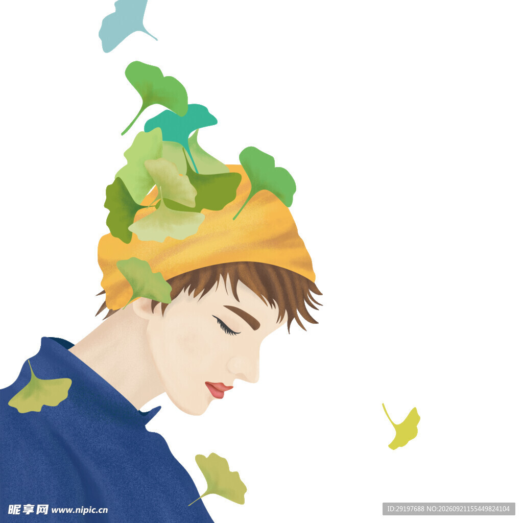 秋天银杏叶 