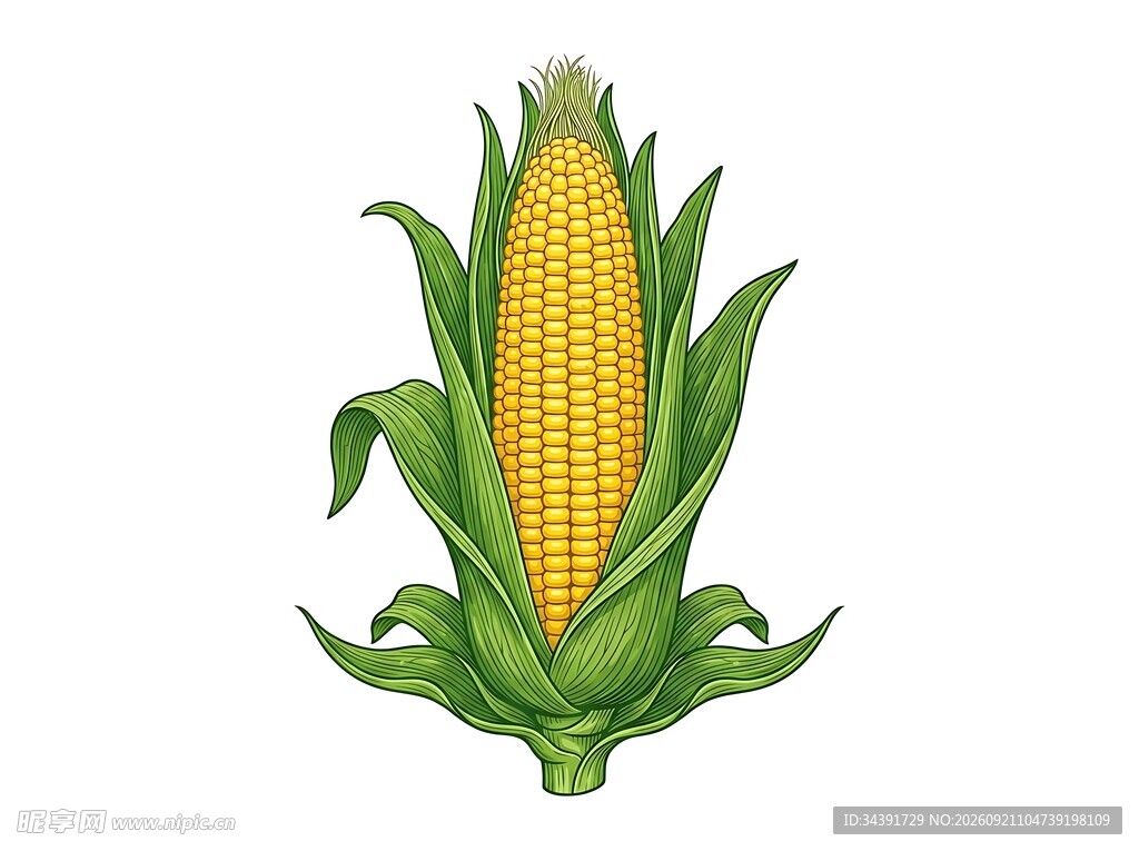 玉米插画设计