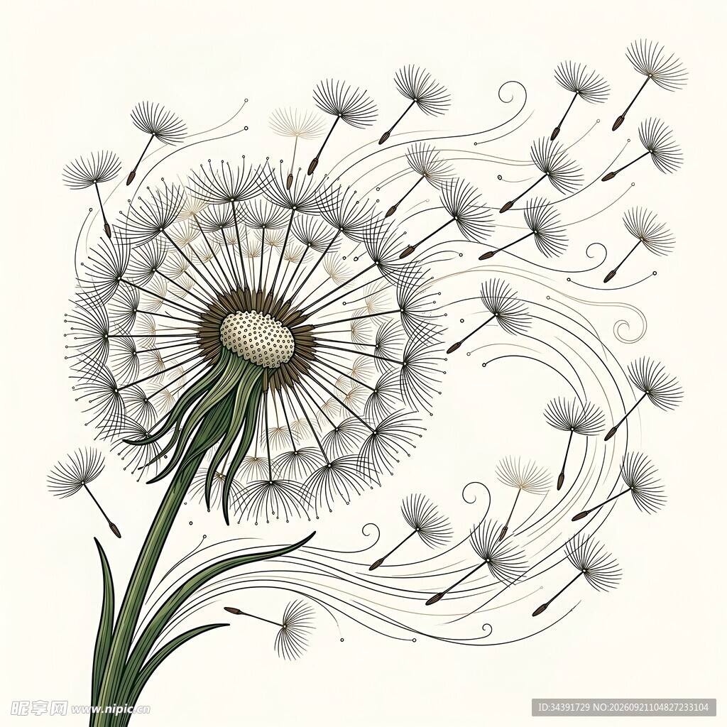 蒲公英插画