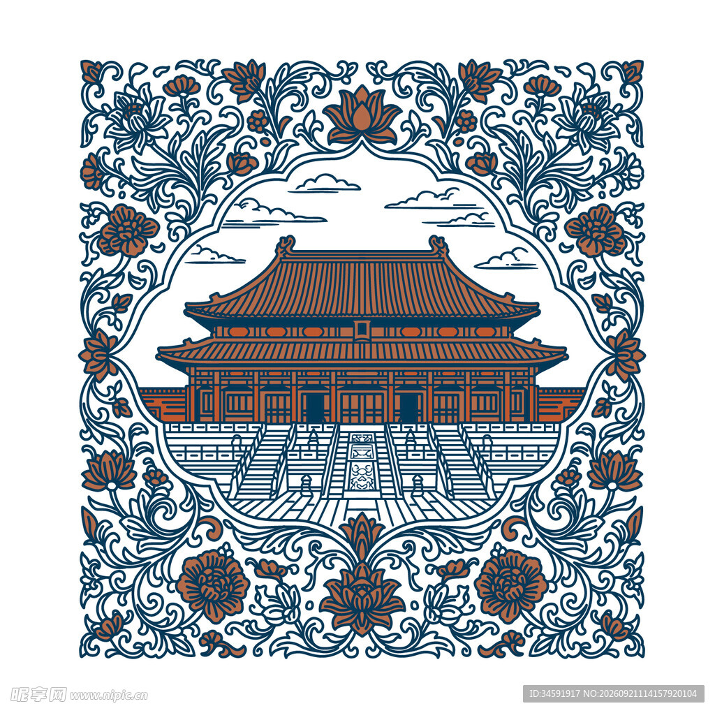 城门楼花纹