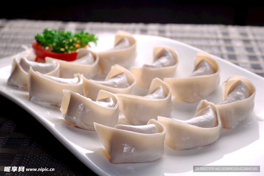 精致摆盘的美味馄饨