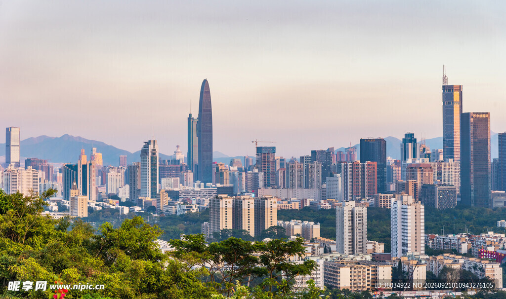 城市天际线繁华都市景观