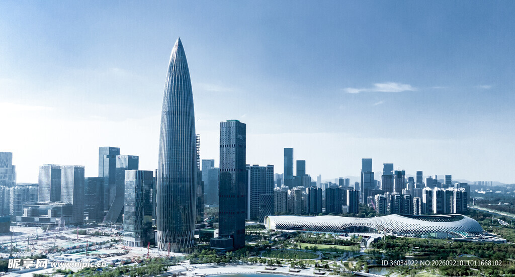 深圳繁华都市天际线景观
