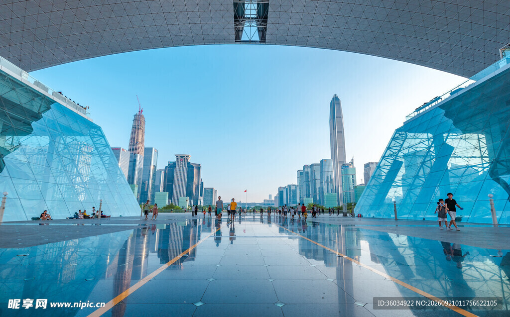 现代都市玻璃建筑景观