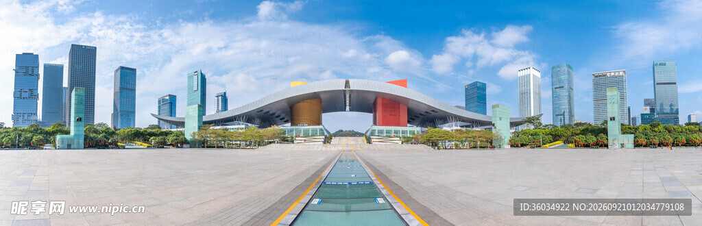 现代都市广场壮丽景观