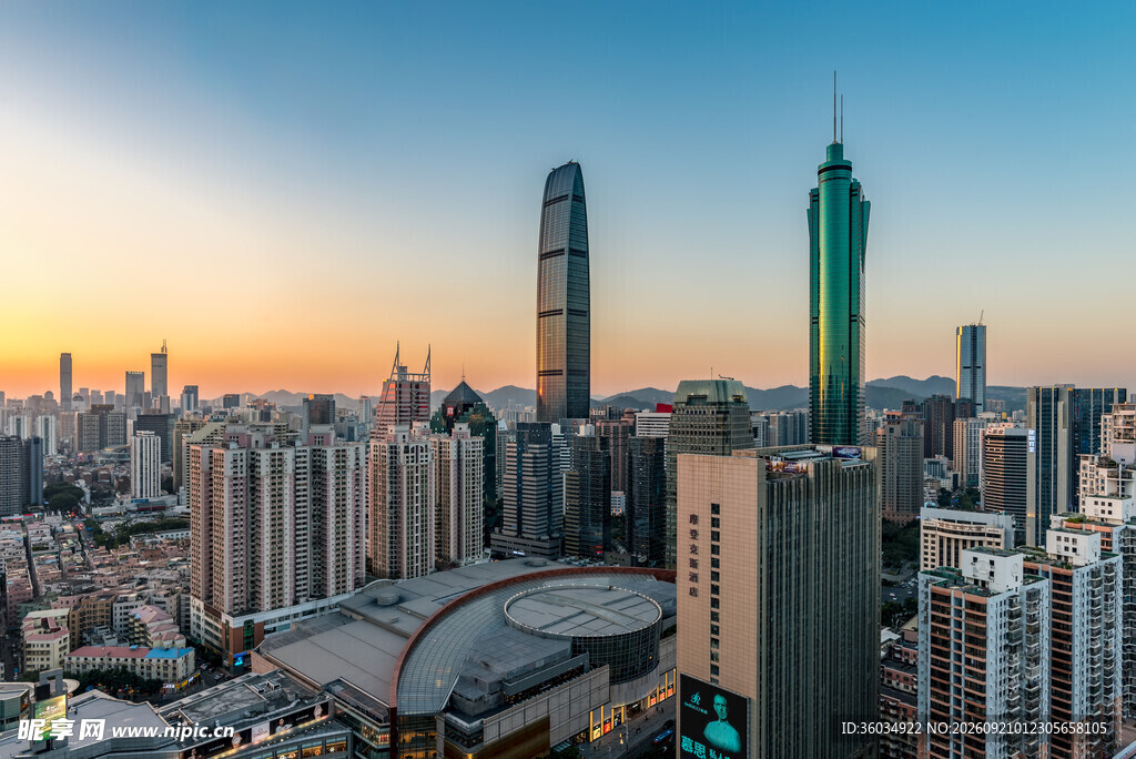 深圳城市天际线壮丽景观