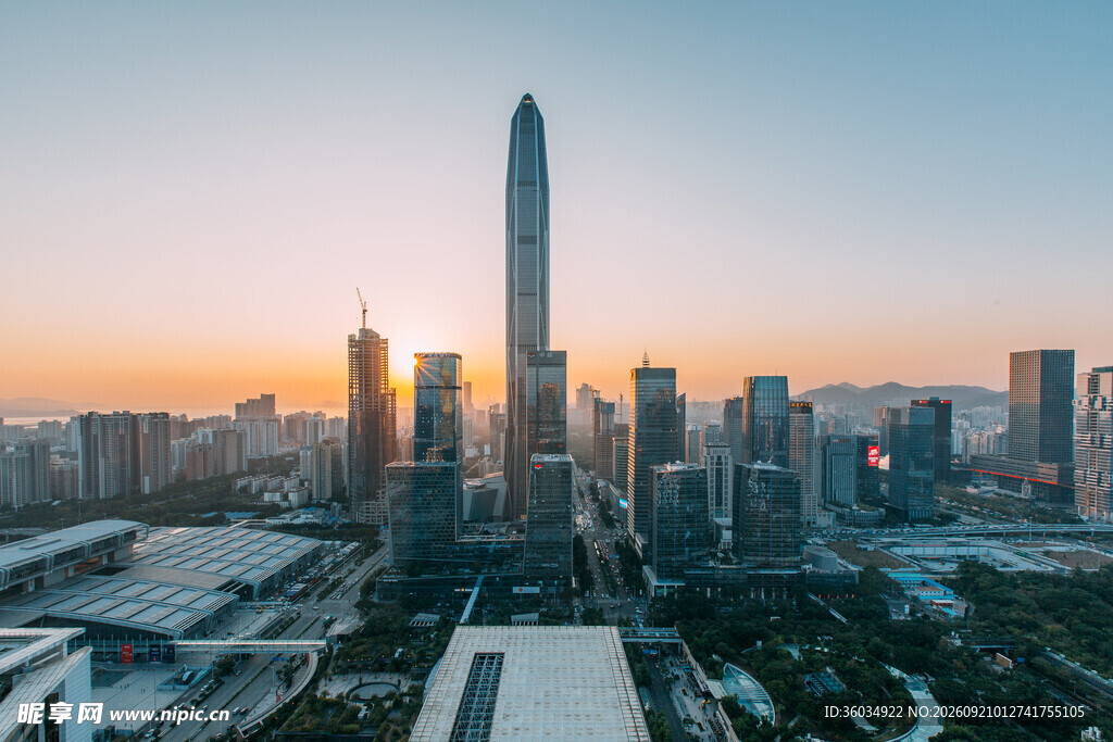 深圳城市天际线壮丽景观