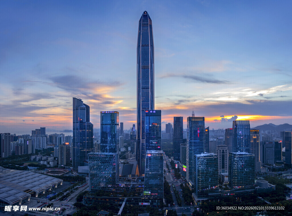 深圳城市天际线壮丽景观