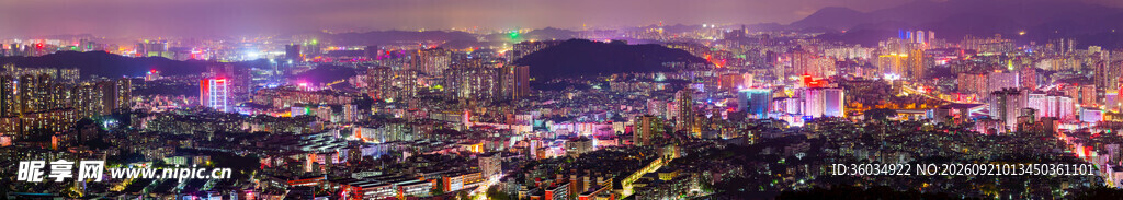 璀璨城市夜景图