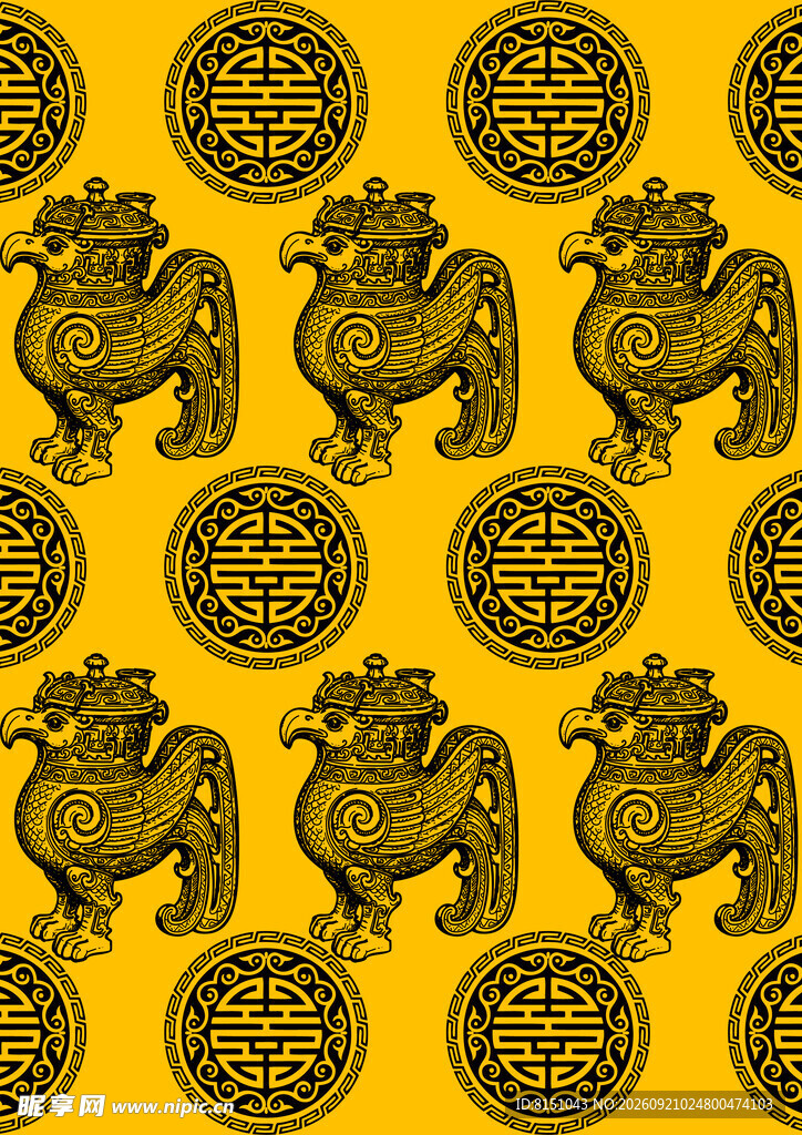 金色古典纹饰图案背景