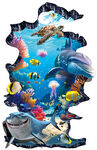 海洋立体画车贴