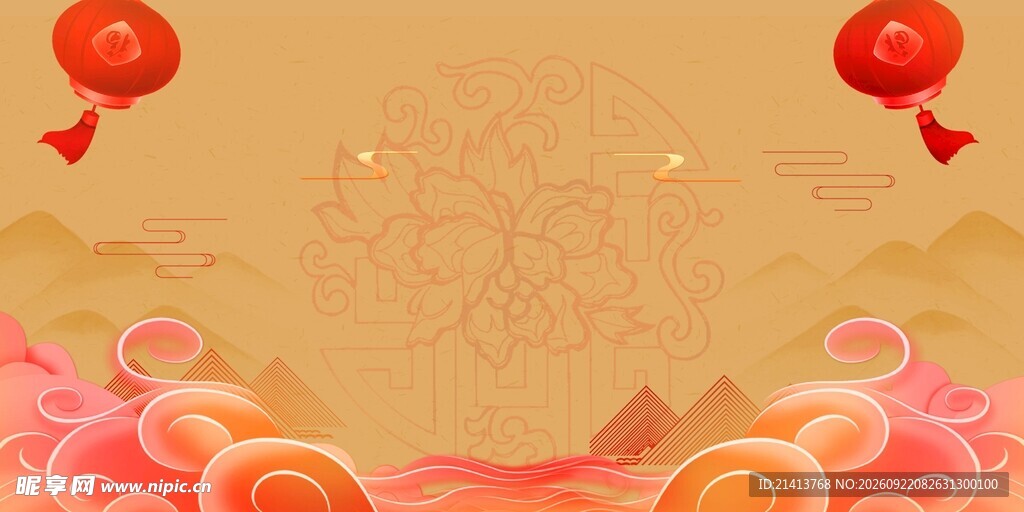 古典祥云背景
