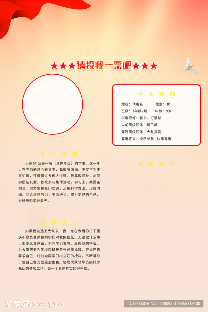 竞选大队委
