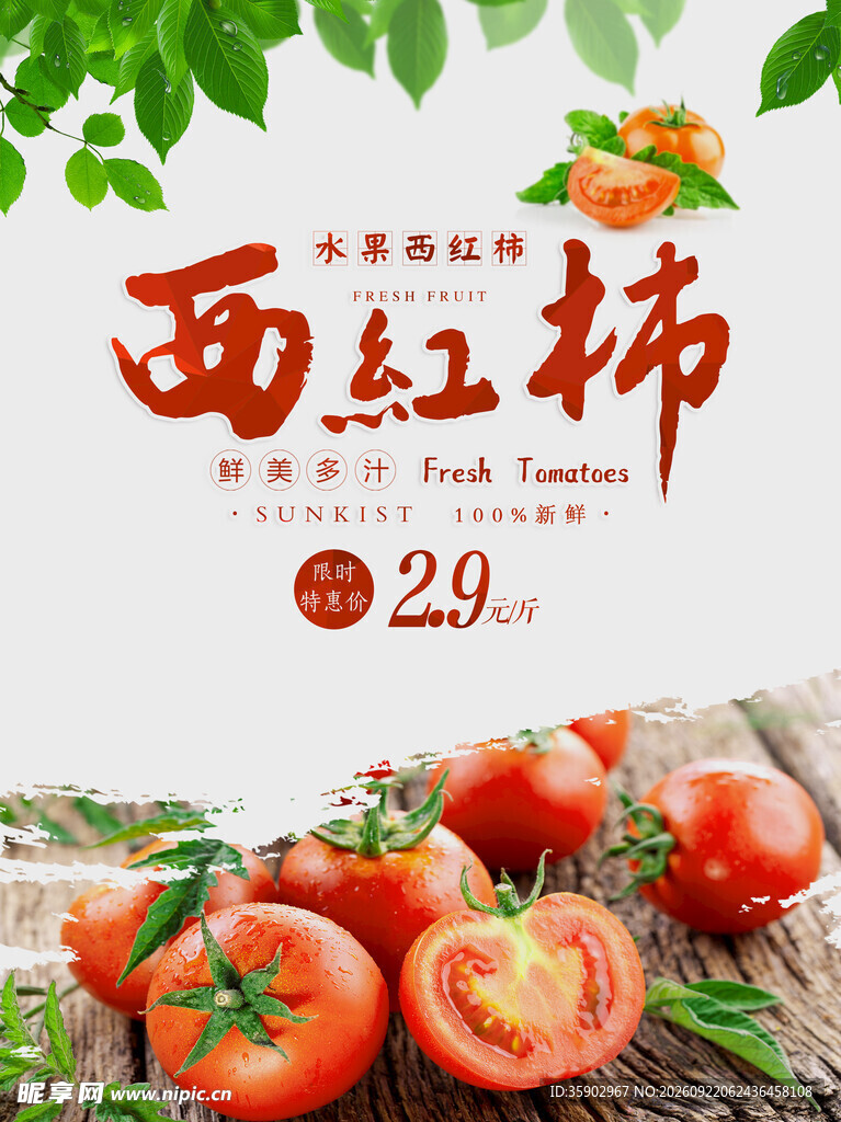 西红柿海报设计模板