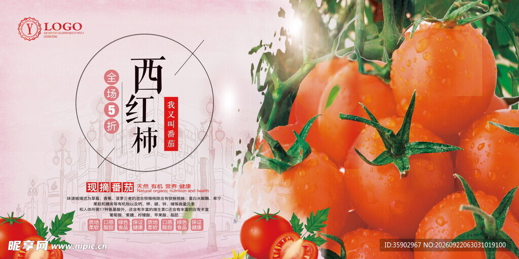 西红柿展板设计模板