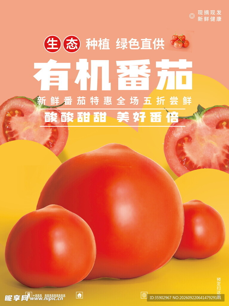 西红柿海报设计模板