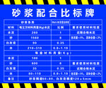 砂浆配合比标牌