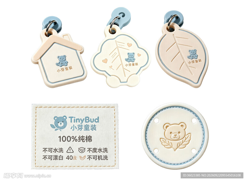 拉片水洗标 扣子
